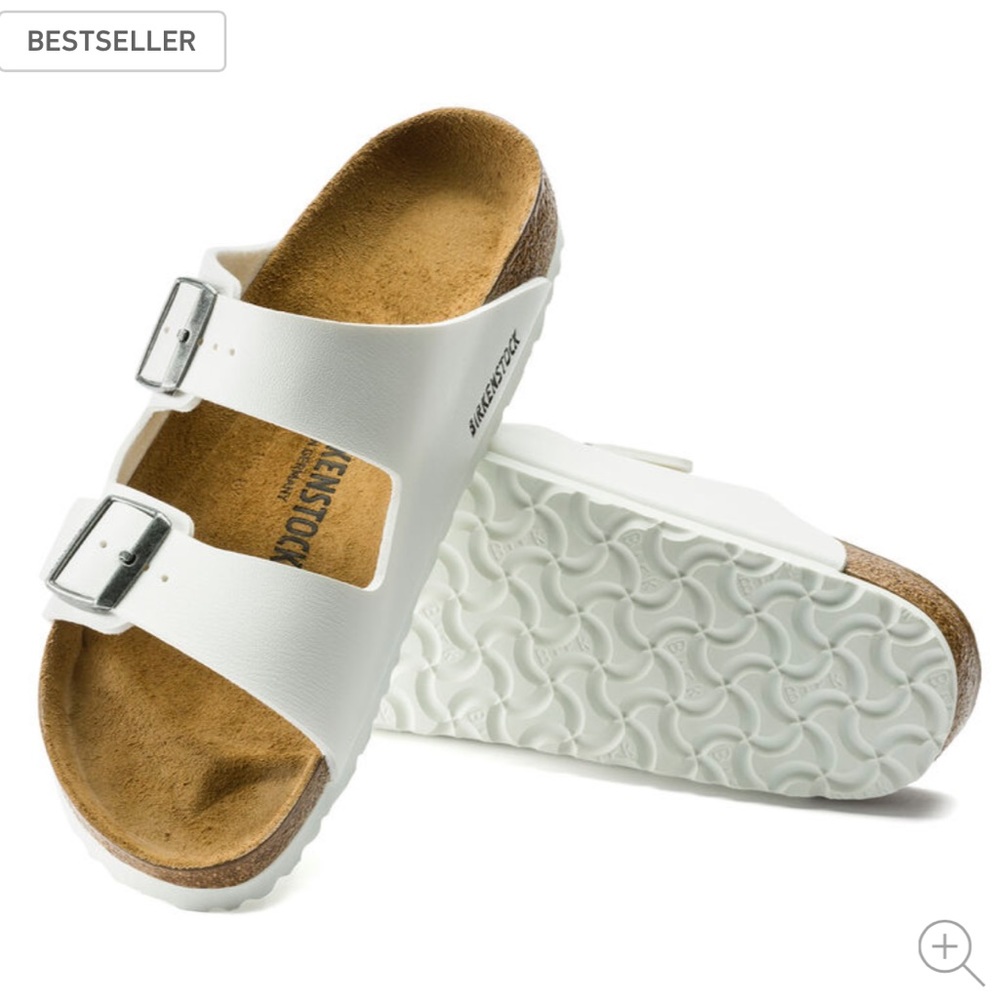 White Birkenstock Sandal- Birko-Flor (Arizona)